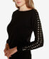 ფოტო #3 პროდუქტის Black Label Women's Embellished Boatneck Sweater