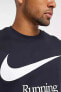 Фото #3 товара Футболка Nike Дри-Фит для бега с логотипом на груди, черная, мужская, для занятий спортом, охладительная (Dri-Fit Running Dry Run Chest Logo Men's Black T-Shirt)