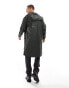 Jack & Jones rubberized raincoat in khaki