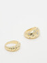 Фото #1 товара Pieces exclusive 2 pack chunky rings in gold
