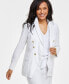 Petite Linen-Blend Double-Breasted Blazer, Created for Macy's