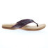 Фото #1 товара Spenco Sutton SP1118SAS Womens Purple Suede Slip On Flip-Flops Sandals Shoes 7.5