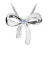 Фото #1 товара Charming silver pendant bow with tanzanite PG000100