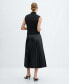 Фото #5 товара Women's Leather-Effect Pleated Skirt