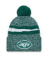 Фото #1 товара Men's Green New York Jets 2023 Sideline Cuffed Knit Hat with Pom