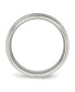 Фото #2 товара Stainless Steel Brushed and Polished 7mm Ridged Edge Band Ring
