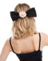 Фото #1 товара DesignB London hair tie bow with rose with black