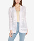 ფოტო #11 პროდუქტის Women's Pointelle Long Sleeves Open Cardigan Sweater