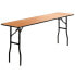Фото #1 товара 18'' X 72'' Rectangular Wood Folding Training / Seminar Table With Smooth Clear Coated Finished Top