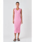 ფოტო #2 პროდუქტის Women's Ribbed Sleeveless Maxi Dress