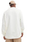 Фото #3 товара ASOS DESIGN long sleeved polo shirt with quarter zip in cream