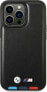 Фото #3 товара BMW Etui BMW do iPhone 14 Pro 6,1" czarny/black Leather Stamp Tricolor