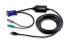 Фото #1 товара ATEN KA7920 - 4.5 m - Black - VGA + 2x PS/2 - RJ-45 - Male/Male - Plastic