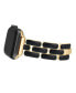 Фото #2 товара Women's Gold-Tone and Black Enamel 3-Row Bracelet Compatible with 38/40/41mm Apple Watch