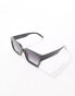 Фото #2 товара ASOS DESIGN bevel square sunglasses in shiny black