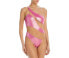 Фото #1 товара Norma Kamali Women's Standard One Piece Swimsuit Candy Pink/Nude MESH Size L