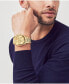 ფოტო #5 პროდუქტის Men's Bold Verso Yellow Ionic Gold-Tone Plated Steel Bracelet Watch 44mm