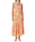 Фото #3 товара Women's Floral-Print Sleeveless Slip Dress