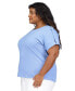 Фото #5 товара Plus Size Snap Epaulette Tee