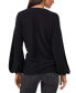 Women's Rib-Knit Bubble Sleeve Long Sleeve Sweater