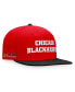 Фото #1 товара Men's Red, Black Chicago Blackhawks Iconic Color Blocked Snapback Hat