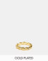 Orelia 18k gold plated twist textured ring