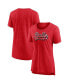 ფოტო #1 პროდუქტის Women's Heather Red Chicago Bulls League Leader Tri-Blend T-shirt