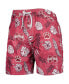 Men's Maroon Mississippi State Bulldogs Vintage-Like Floral Swim Trunks