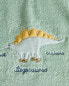 Children’s velour dinosaur bath towel