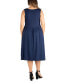 ფოტო #4 პროდუქტის Plus Size Midi Fit and Flare Pocket Dress