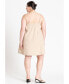 ფოტო #2 პროდუქტის Plus Size Relaxed Square Neck Mini Dress