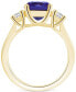 ფოტო #3 პროდუქტის Tanzanite (2-1/3 ct. t.w.) & Diamond (1/3 ct. t.w.) Cushion Ring in 14k Gold