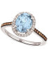 Raspberry Rhodolite (2-1/5 ct. t.w.) & Diamond (1/4 ct. t.w.) Ring in 14k Gold (Also in Peach Morganite & Sea Blue Aquamarine)