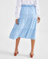 ფოტო #5 პროდუქტის Petite Chambray Tiered Midi Skirt, Created for Macy's