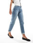 ASOS DESIGN Hourglass high rise relaxed mom jean in vintage wash Mittelblau getönt, W24 L32 - фото #3