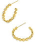 ფოტო #1 პროდუქტის Small Cubic Zirconia Daisy Chain C-Hoop Earrings, 0.9"