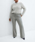 ფოტო #5 პროდუქტის Women's Flecked Straight Pants