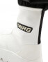 ASOS DESIGN chunky zip up sock boots in white with motocross detailing