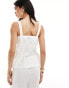 Фото #3 товара Vero Moda mix and match cotton square neck vest top in white