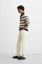 STRIPED JACQUARD KNIT POLO SHIRT