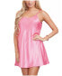 Фото #2 товара Ultra Soft Satin Lingerie Chemise with Adjustable Straps