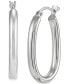 ფოტო #3 პროდუქტის Oval Medium Tube Hoop Earrings 45mm, Created for Macy's