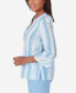 ფოტო #3 პროდუქტის Women's Hyannisport Stripe Button Down Blouse Top
