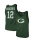 Фото #2 товара Men's Threads Aaron Rodgers Green Green Bay Packers Name & Number Tri-Blend Tank Top