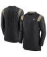 Фото #1 товара Men's Black New Orleans Saints Sideline Tonal Logo Performance Player Long Sleeve T-shirt