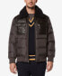 ფოტო #1 პროდუქტის Men's Beaumont Aviator Puffer with Faux Leather Trim