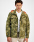 Men's Regular-Fit Leaf-Print Full-Zip Hooded Windbreaker, Created for Macy's