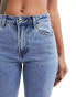 Фото #5 товара ONLY Emily high waisted straight leg jeans in light wash