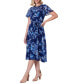 ფოტო #3 პროდუქტის Women's Belted Floral Chiffon Midi Dress