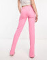 Morgan split front tailored trouser in pink